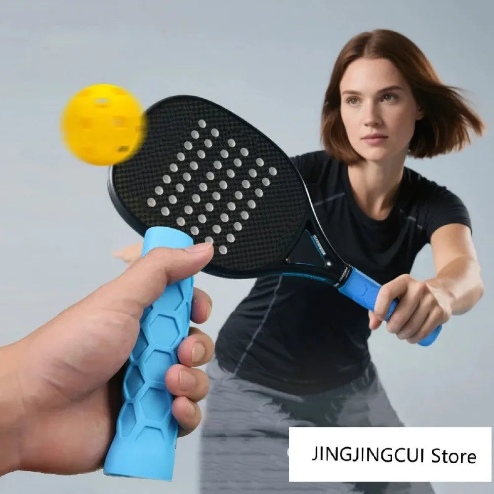 Reusable Silicone Racket Grip Sleeve For Tennis Rackets, Shock-absorbing Sleeve, And Anti-slip Silicone Grip.