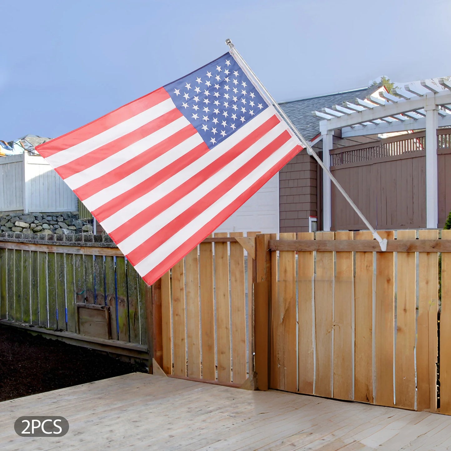 United States Flag, 3x5 FT American Flag with 6FT Pole and Holder, Heavy Duty US Flag Set for Outdoor Indoor, House Garden, Lawn