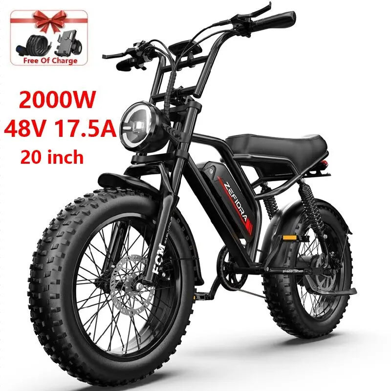Thick Tire Electric Bike 20 26 Inch 1000w 2000w 30-50mph 30-60mile 48v Aluminum Alloy Factory Original,for Electric Bicycle