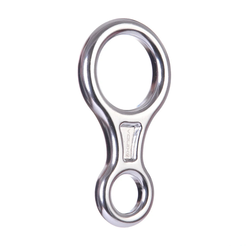 XINDA 8-shape Rigging Descender Rock Climbing Carabine Aluminum Figure Belay Device Abseiling 35KN Eight Ring Downhill Equipment