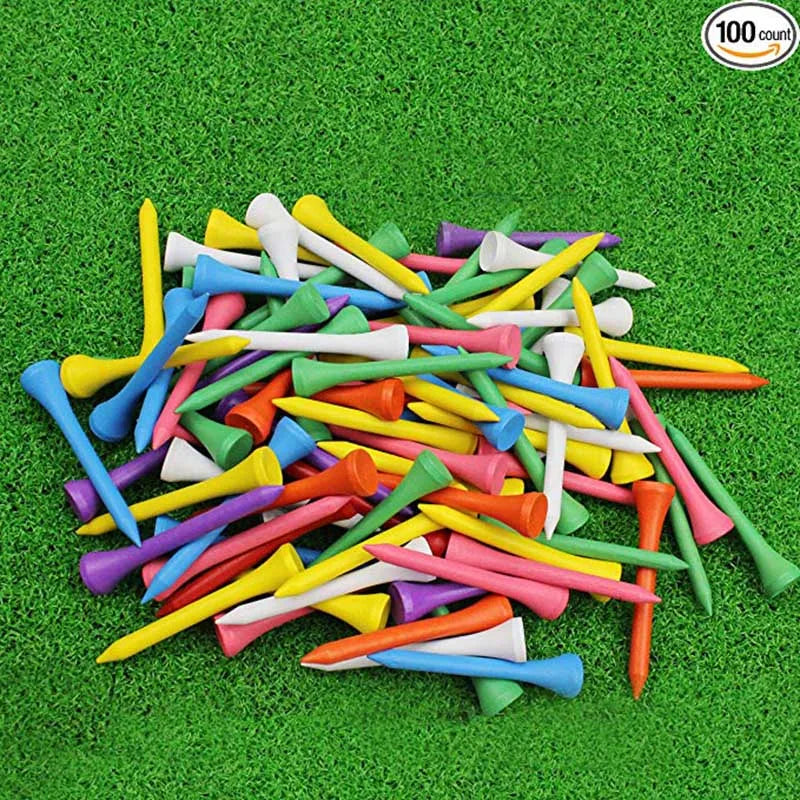 CRESTGOLF 2-1/8 Inches 54mm Wooden Golf Tees Golf Wood Tees 100pcs/Pack