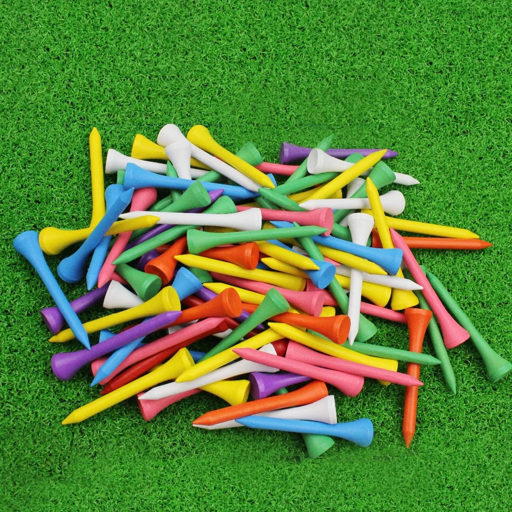 CRESTGOLF 2-1/8 Inches 54mm Wooden Golf Tees Golf Wood Tees 100pcs/Pack