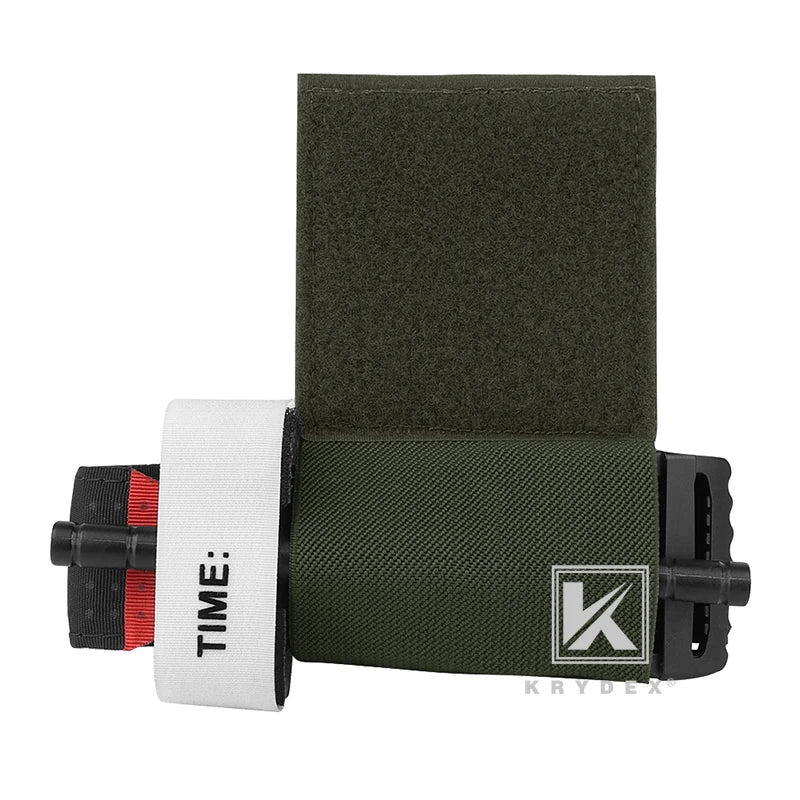 KRYDEX Elastic Tourniquets Holder For Plate Carrier Chest Rig Competition Belt Spiritus Style Hook & Loop Secure Pouch RG