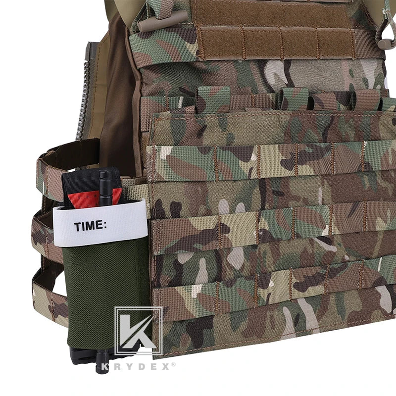 KRYDEX Elastic Tourniquets Holder For Plate Carrier Chest Rig Competition Belt Spiritus Style Hook & Loop Secure Pouch RG