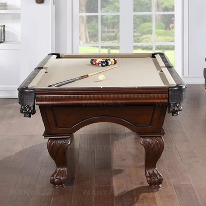 Premium Custom-Made Slate Carving Pool Tables 7FT 8FT 9FT American Style Claw Billiard Table for Sale