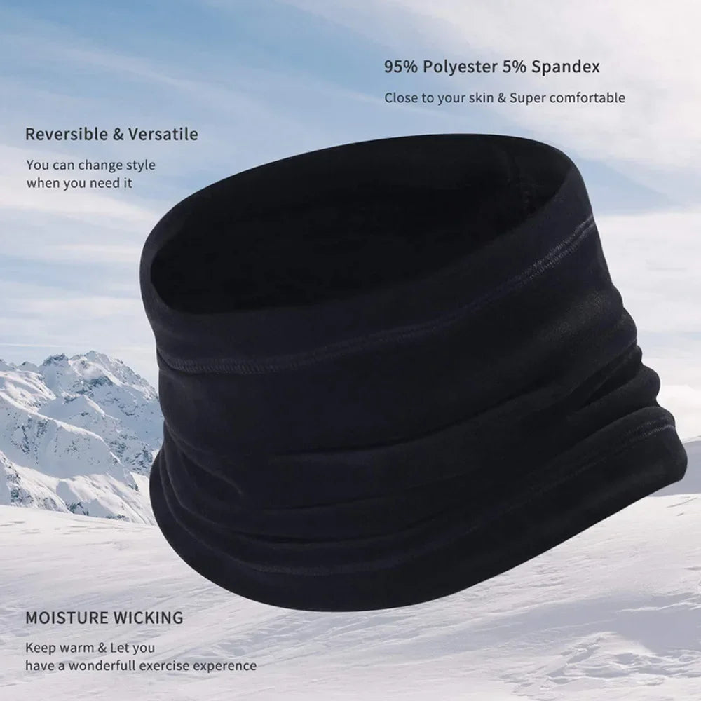 Men's Winter Neck Scarf Warm Windproof Polar Fleece Ski Tube Outdoor Sport Cold-proof Thermal Cycling Snowboard Face Cover