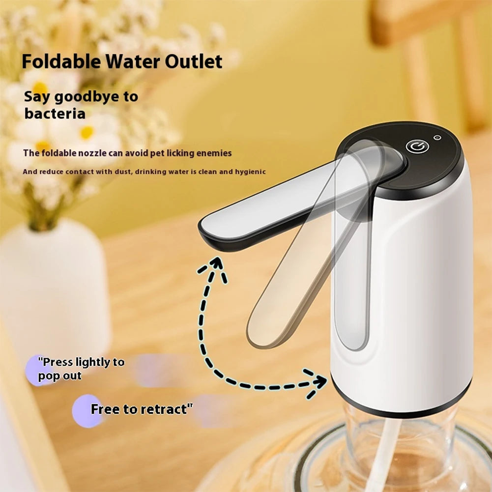 Electric Drinking Water Pump Digital Display Automatic Water Pump USB Charging for Universal 3 4 and 5 Gallon