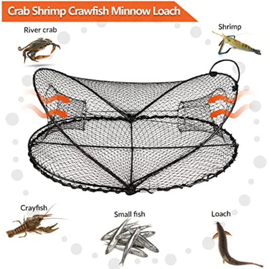 2PCS Crawfish Trap Crab Traps for Blue Crabs Crayfish Crawdad Trap Two 3.7" Entry Holes Minnow Bait Trap Fish Nets Crab Pots fo