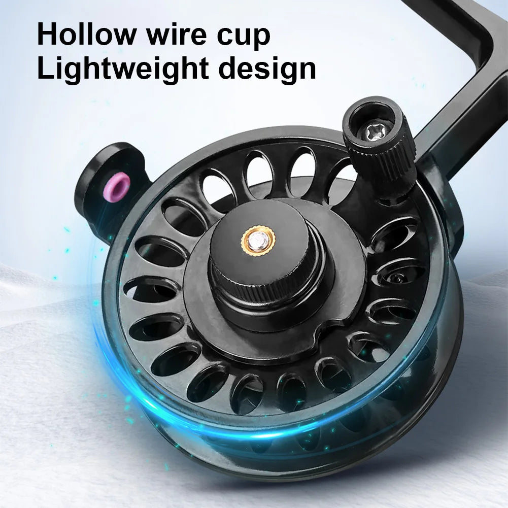 Ice Fishing Reel ABS Lightweight Fishing Wheel Fly Wheel Fly Fishing Reel for Trout Pike Fishing Accessories
