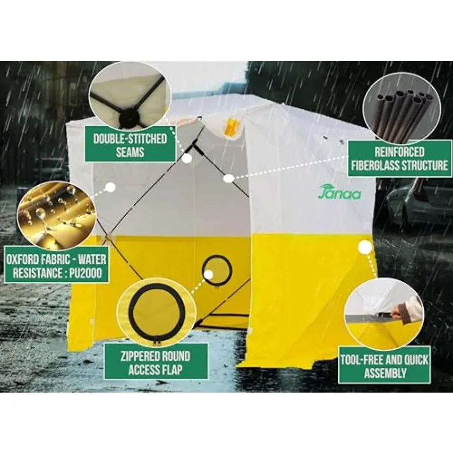 JAX3 Professional Work Tent Pop Up 62x6 2x7 Ft Instant Quick and Easy ToolFree Setup UV50+ Waterproof Slicing Commercial Tent F
