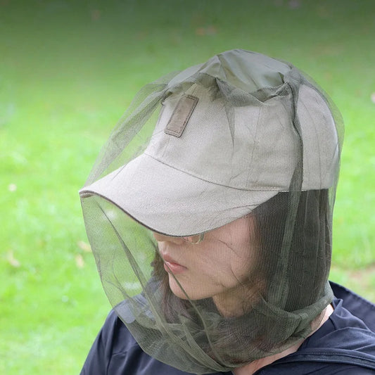 Fishing Anti Mosquito Insect Hat Fishing Hat Bug Mesh Head Net Face Protector Camping Sunshade Hats Outdoor Travel Camping 2030
