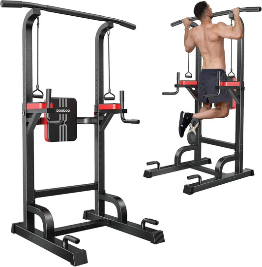 Power Tower Dip Station Pull Up Bar for Fitness Home Gym Workout,Multi-Function Adjustable Height Fitness Strength, Customized