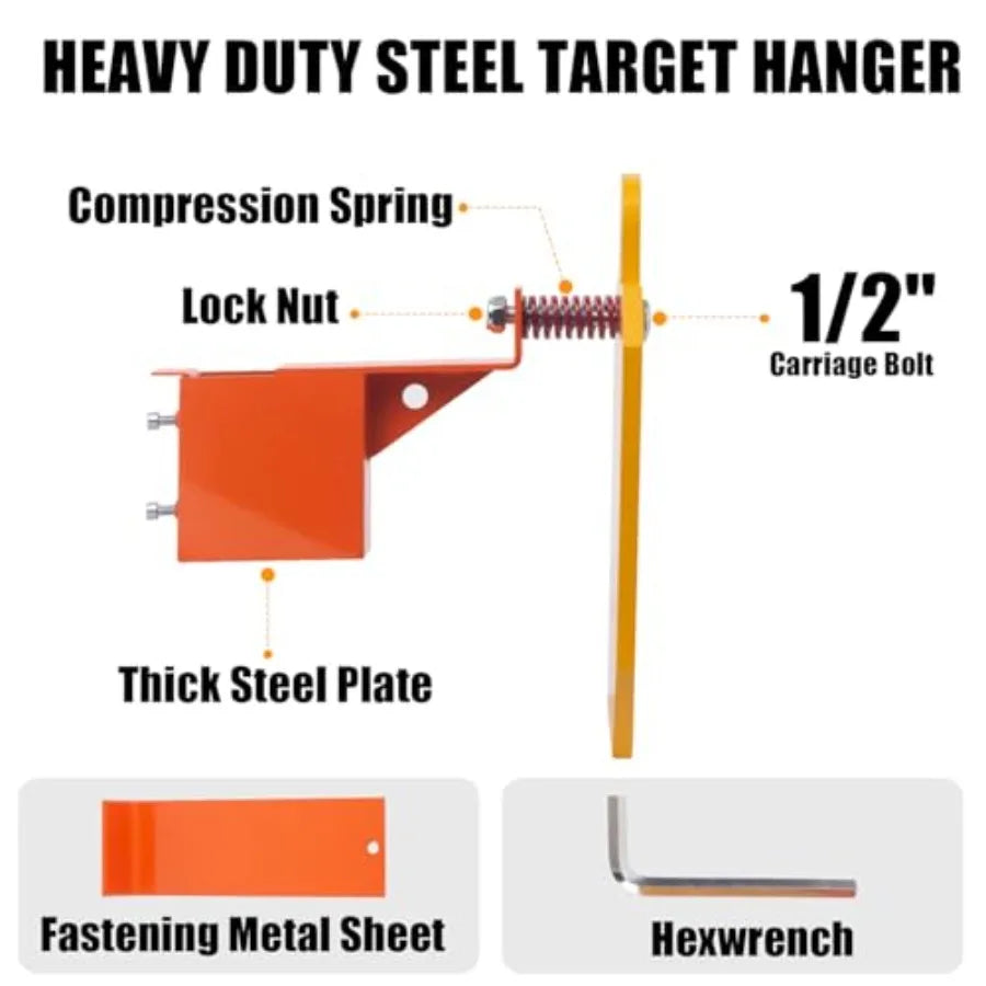 Target Stand System 7x12 inch AR500 Steel Hostage Reactive Shooting Target 3 8 Thick with 2x4 Target Stand Kit for Outdoor Rang