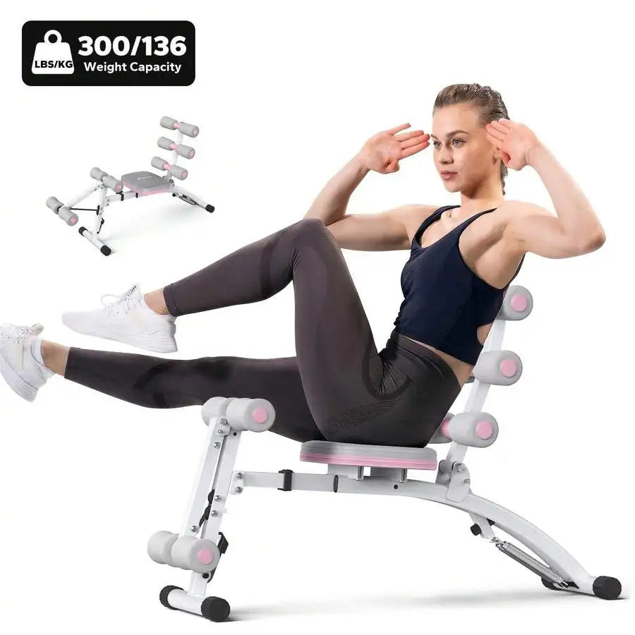 Workout Bench For Home Gym, Ab Machine Exercise Equipment, Multi-Functional Adjustable Ab Trainer, Sit Up Machine For Abdominal, Exercise Chair For Full Body Workout