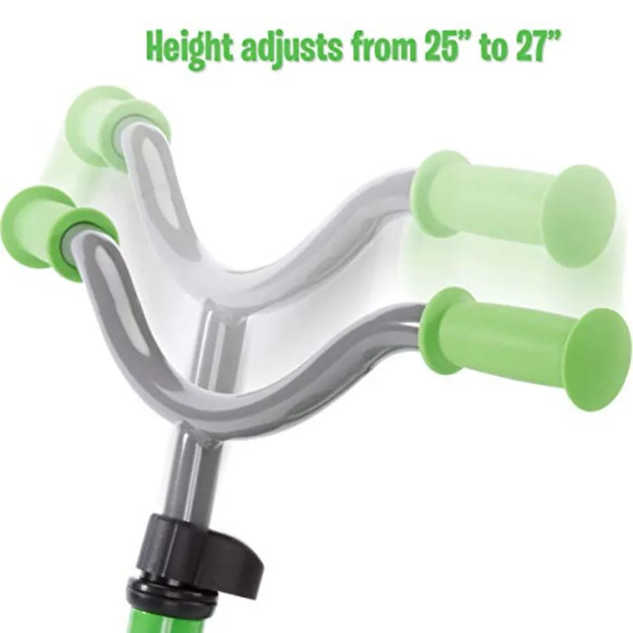 Green 12-Inch Balance-to-Pedal Training Bike for Ages 2-5 Years Lightweight Design Easy to Ride Smooth Rolling Wheels