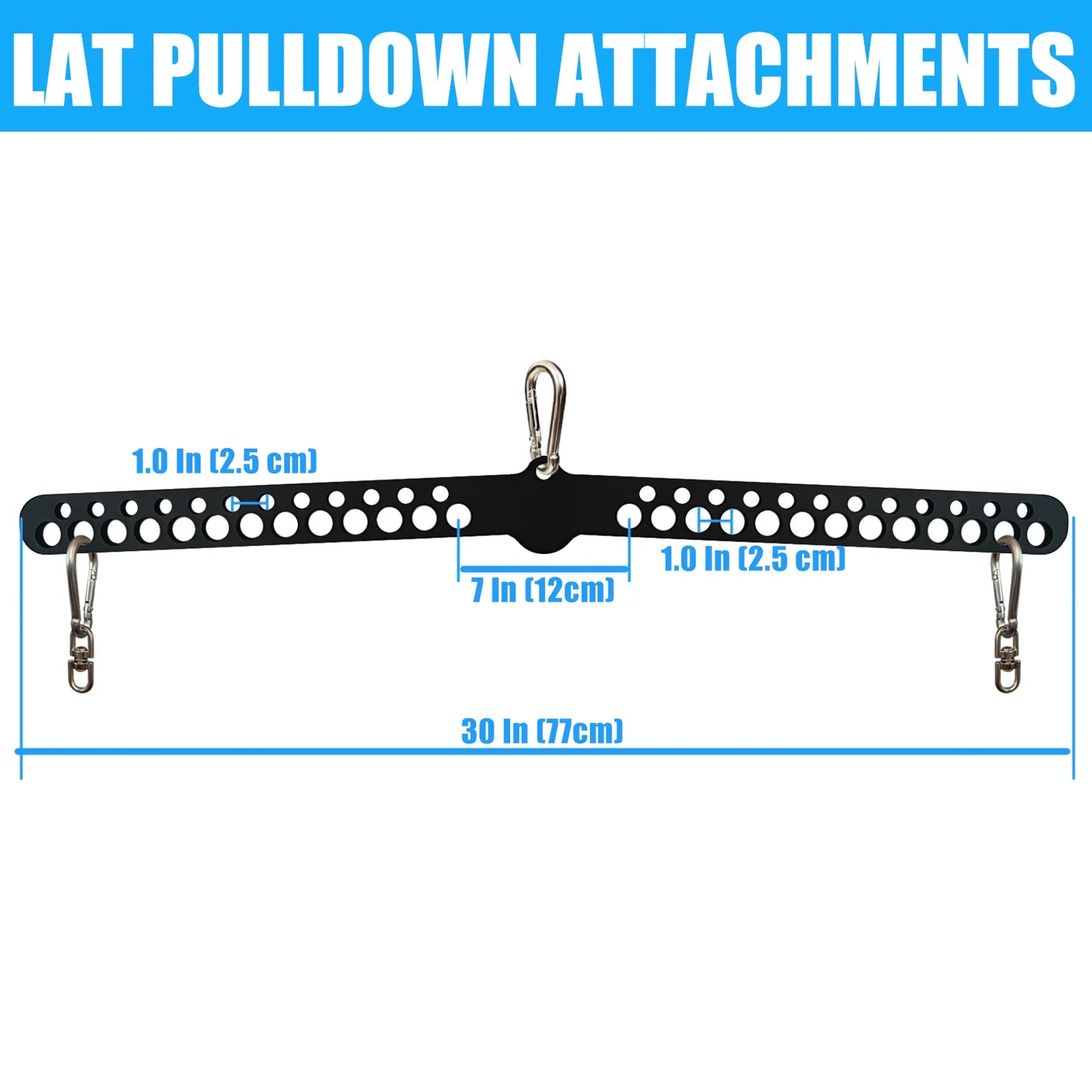 Multi-Grip LAT Pull Down Bar for Home Gym Fitness Spreader Plate LAT Pulldown Attachments for Pulley System Cable Machine