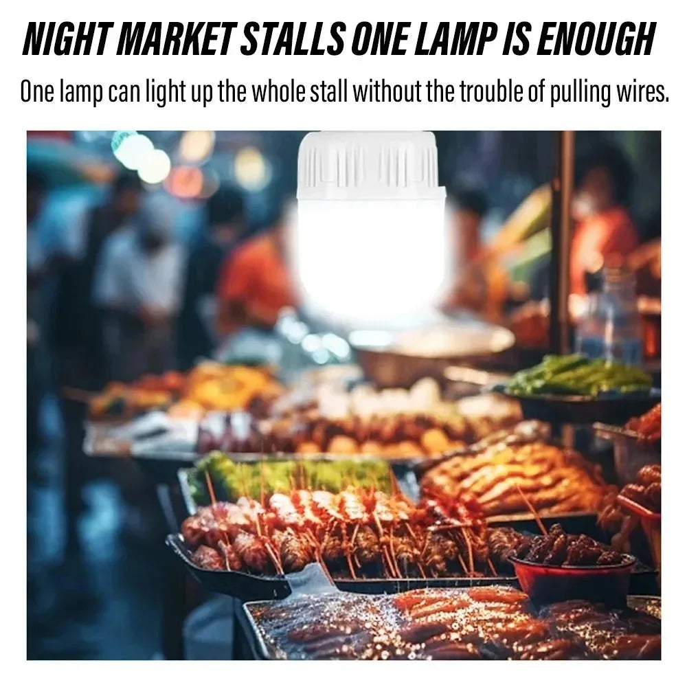 1-10pcs Outdoor USB Rechargeable LED Lamp Bulbs High Brightness Emergency Light Hook Up Camping Portable Lantern Night Lights ﻿