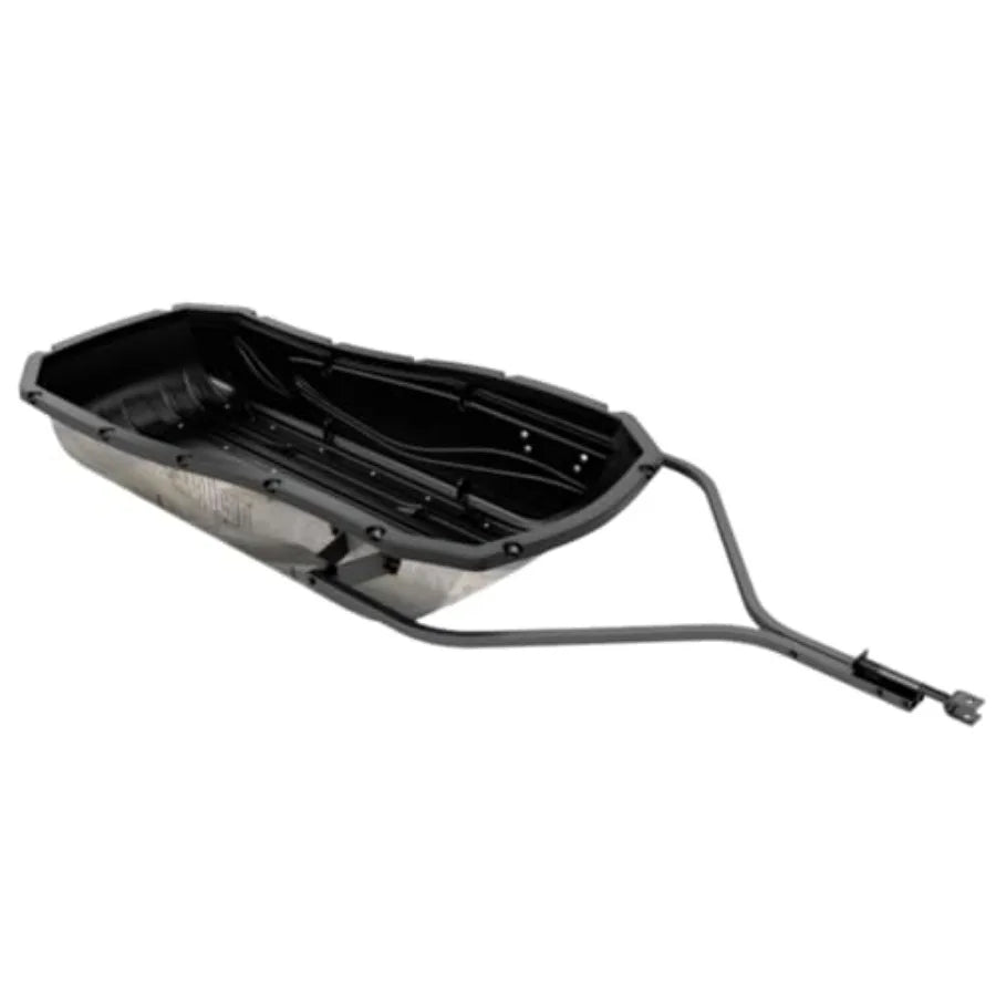 68 Utility Sled with Runners Tow Hitch Travel Cover for 500 lb Capacity in Granite Black