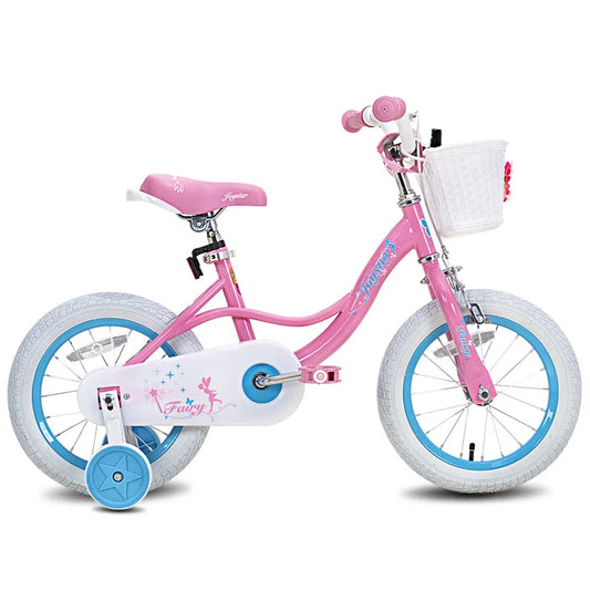 JOYSTAR Fairy Girls Bike for 2-9 Years Old Toddlers and Kids,Kids Bike with Training Wheels, Handbrake and Basket, Toddler Bike