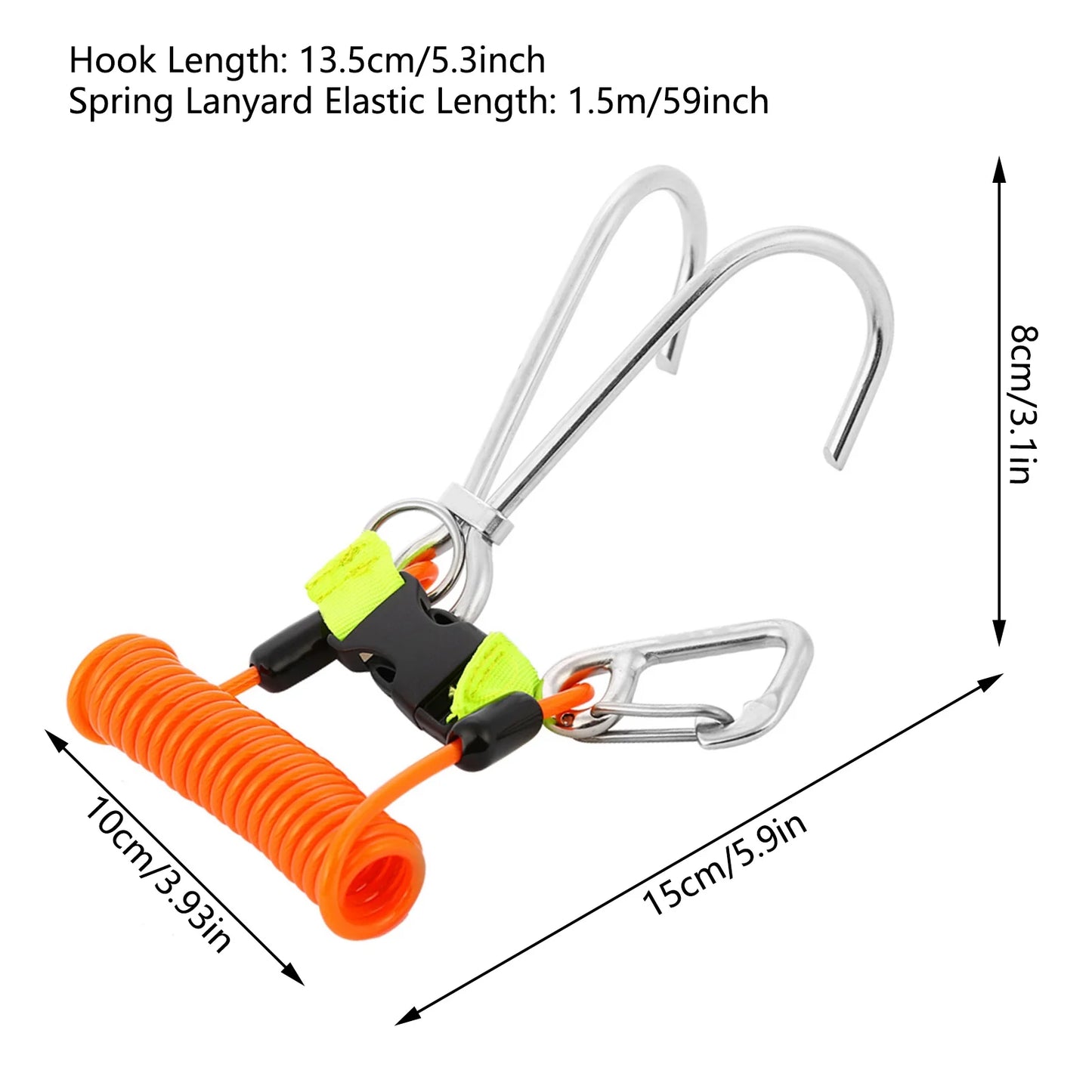 ZK30 KEEP DIVING Stainless Steel Reef Hook Diving Safety Accessories