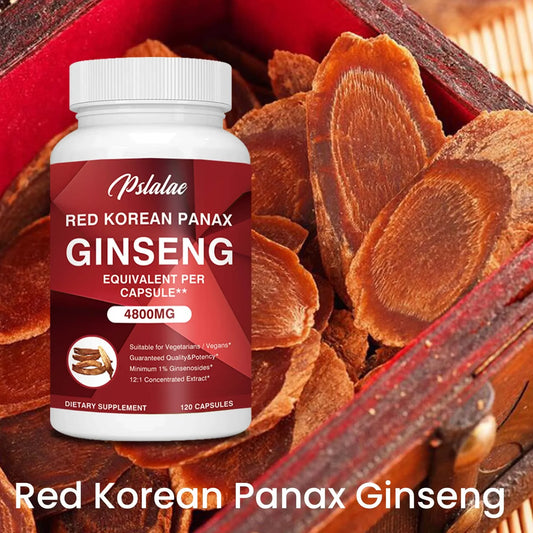 Korean Red Ginseng - Improves Energy, Focus, Performance, Endurance and Immunity - 120 Capsules