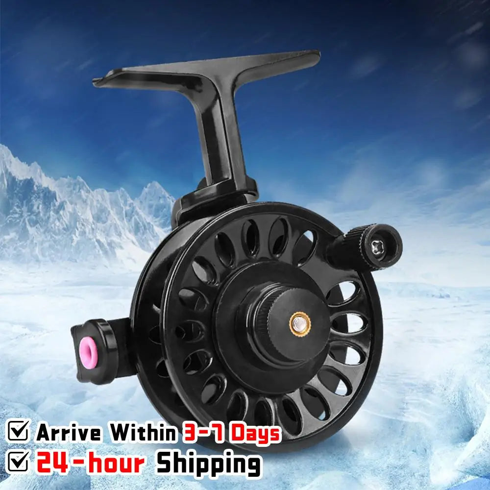 Ice Fishing Reel ABS Lightweight Inline Ice Reel Fishing Wheel Fly Fishing Reel for Trout Pike Winter Fishing