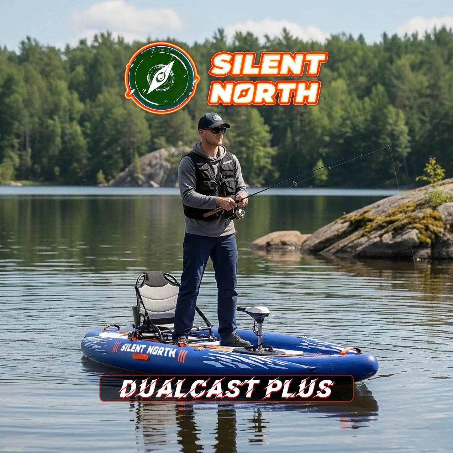 Nawakar Inflatable Fishing Boat Set Heavy Duty Inflatable Kayak Paddle Board-Long Lasting PVC Raft Adventure Boat for Thrilling