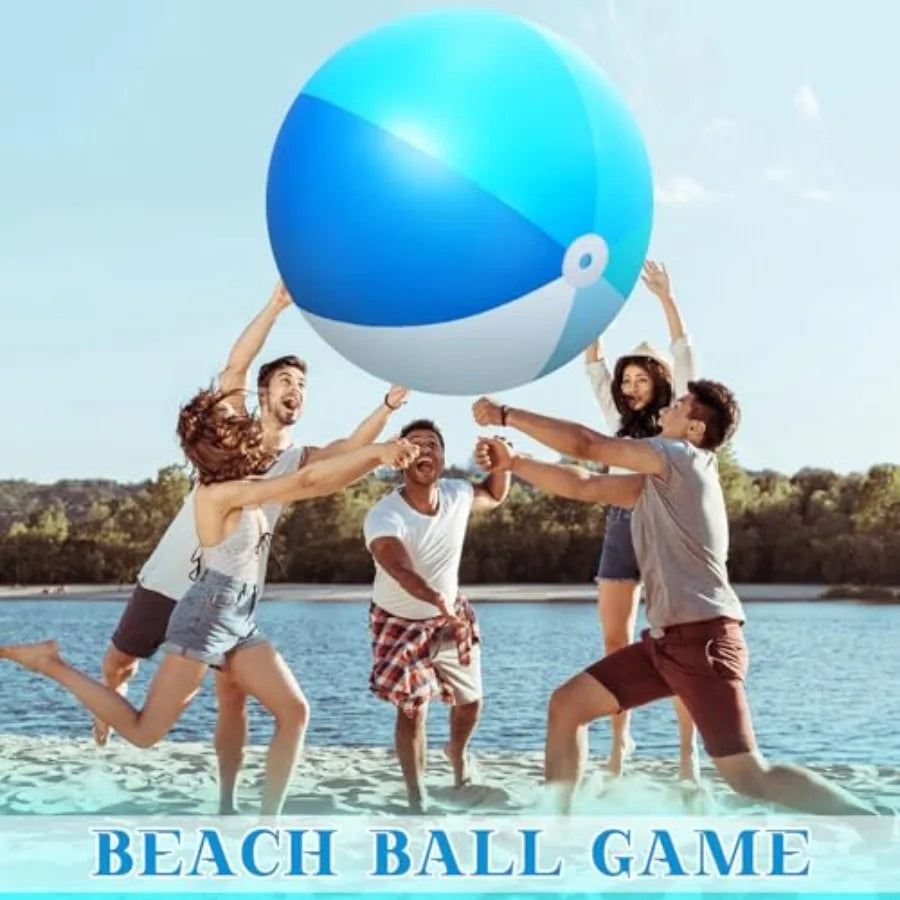 Beach party application PVC plastic material multicolor 5-foot inflatable giant ball for adult family pool float and summer gam