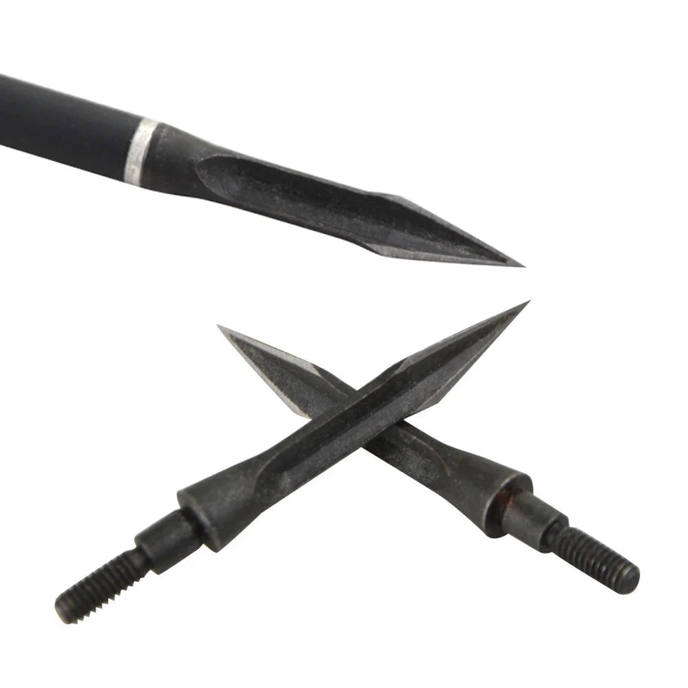 Hunting Arrowheads 12Pcs High Carbon Steel General Thread 112gr Broadheads for Recurve Compound Bow Archery Shooting Target Practice Outdoor Hunting Durable Corrosion-Resistant Accessories