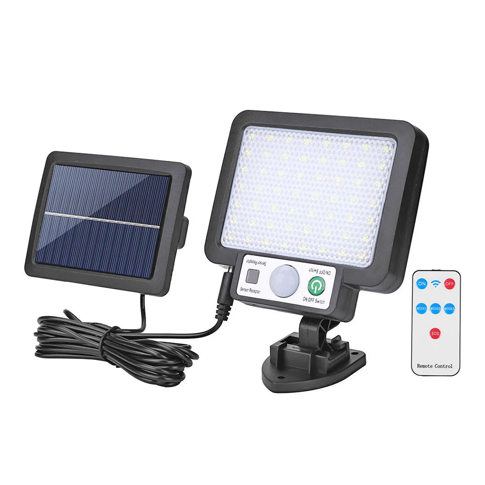 Outdoor Street Lighting Modern Fixture Solar LED/COB Lights with Remote Control Motion-Sensor Human Body Infrared Porch Lamp