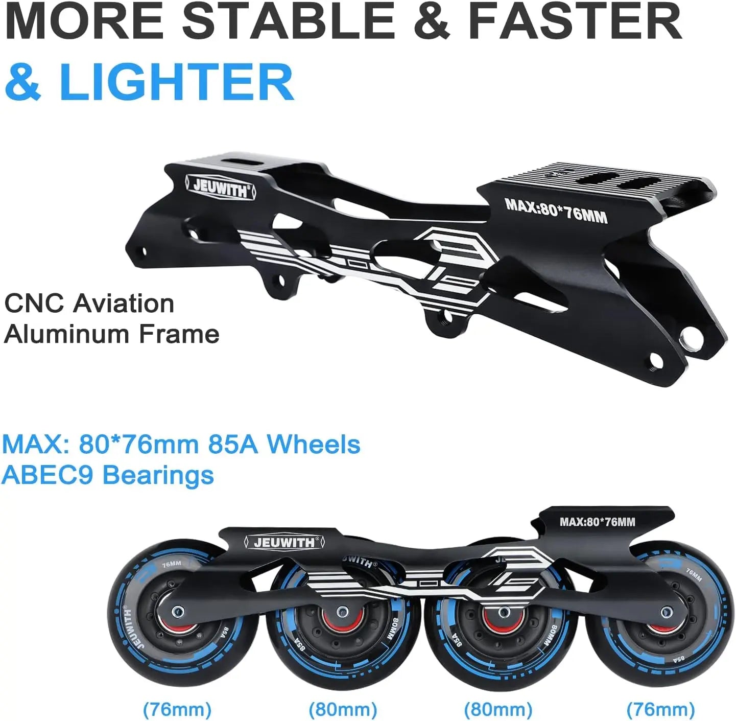 Unisex Inline Skates with Aluminum Frame, Breathable Design, Triple Protection for Outdoor Fitness
