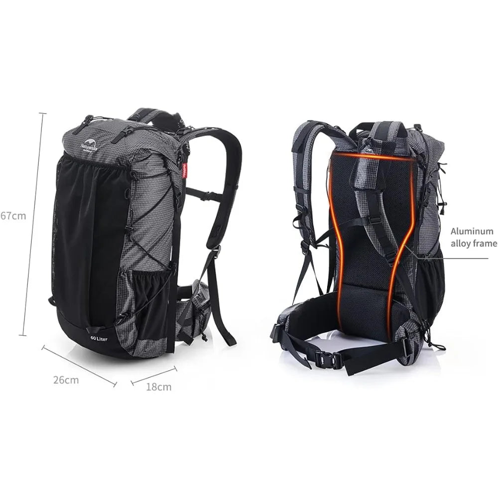 65L Internal Frame Hiking Backpack for Outdoor Camping Travel Backpacking, Ultralight Backpack for Adults Naturehike