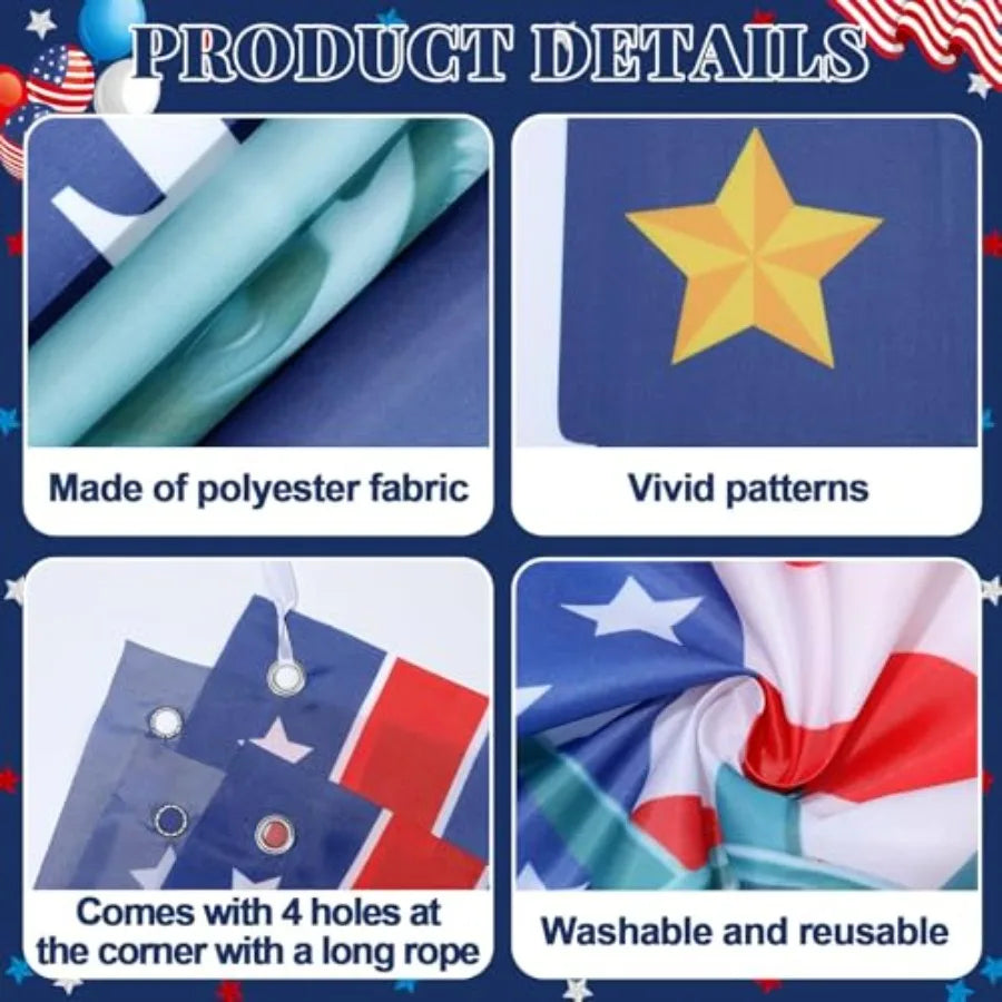 4Pcs 250th Anniversary Door Decorations Patriotic Door Banner Cover 1776-2026 USA Birthday Porch Signs America 250 Anniversary