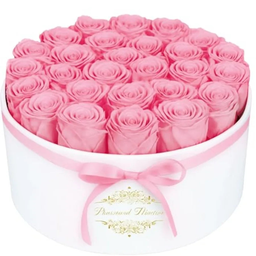 Forever Flowers in a Luxury Suede Box Preserved Birthday Gifts for Women Romantic Anniversary Valentines Day Gifts for Girlfrie