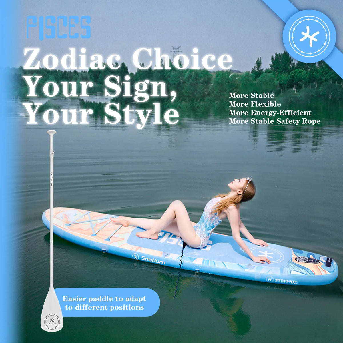 Spatium Touring Paddle Board Stand Up Paddle Board for Adults,440lb Capacity SUP Inflatable Board for Youth & Adults