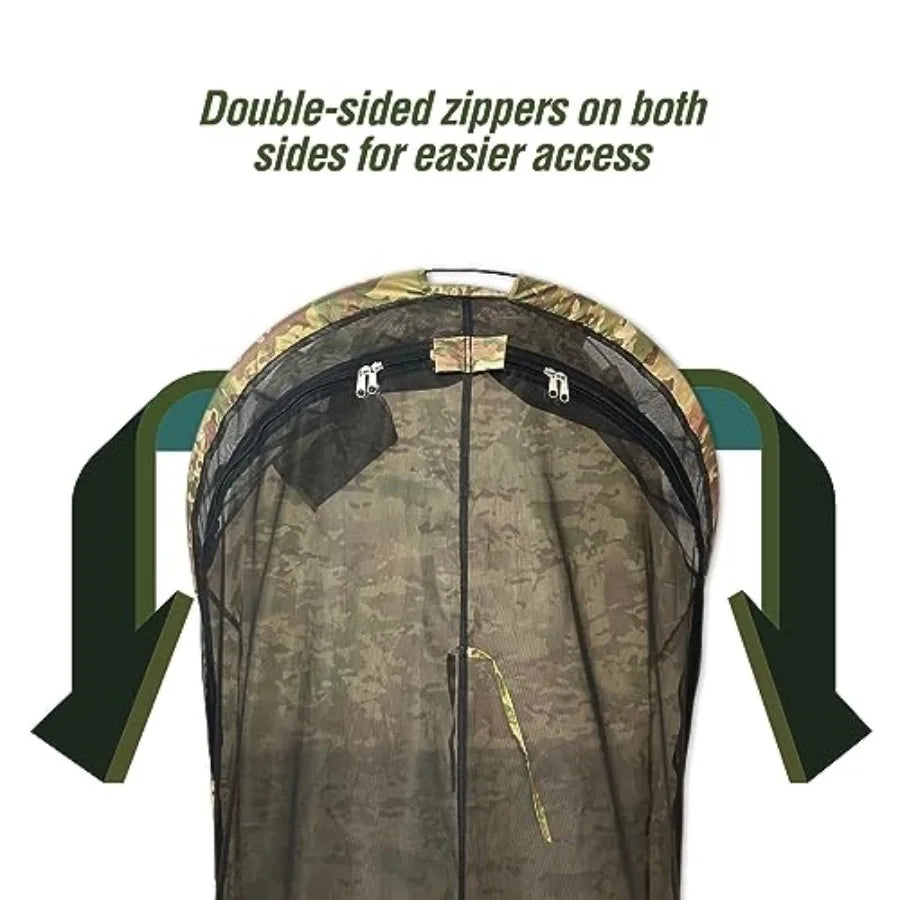 Bivy Tent Lightweight Single Person Sleeping Net System for Outdoors Camping Survival Hiking Backpack Mesh Protection