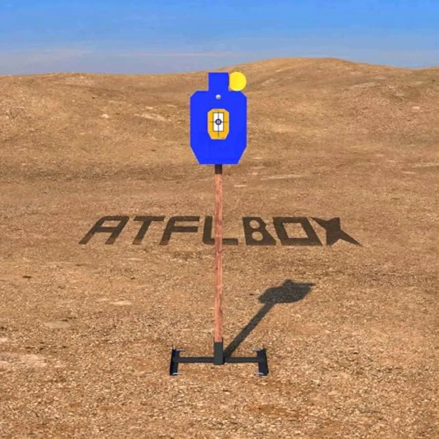 AR500 3 8 inch Thick Steel Target Stand System for Reactive Shooting Practice with 12'' x 20'' Hostage Targets and Dura