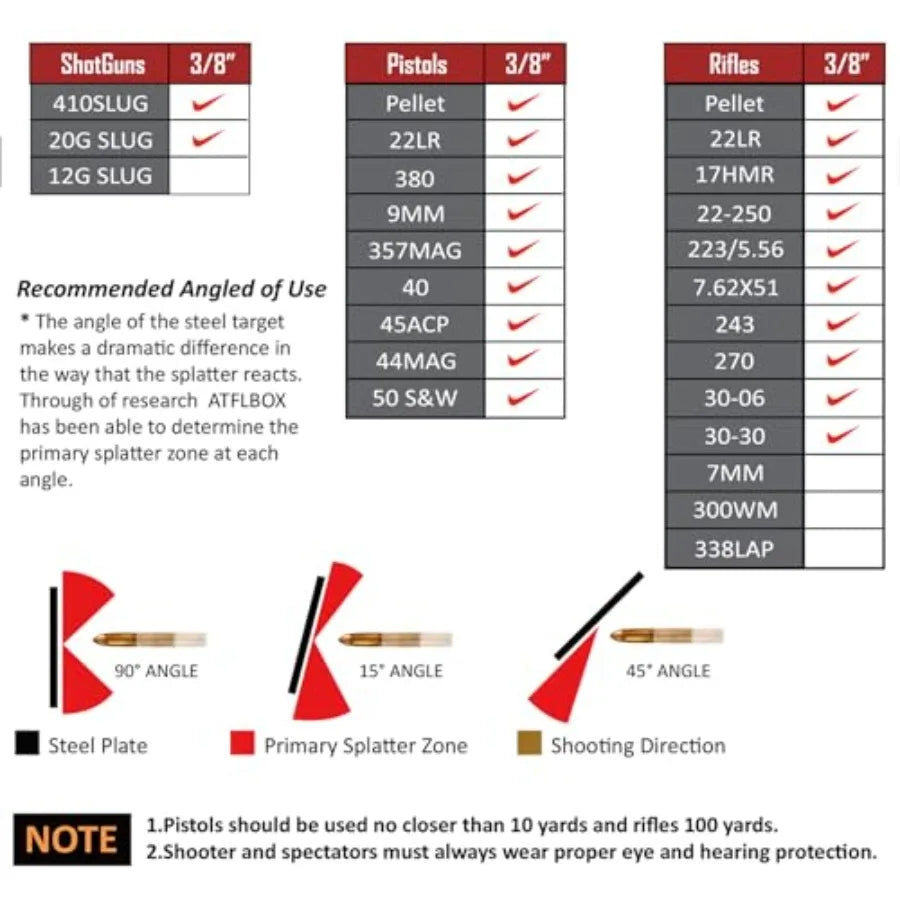 AR500 3 8 inch Thick Steel Target Stand System for Reactive Shooting Practice with 12'' x 20'' Hostage Targets and Dura