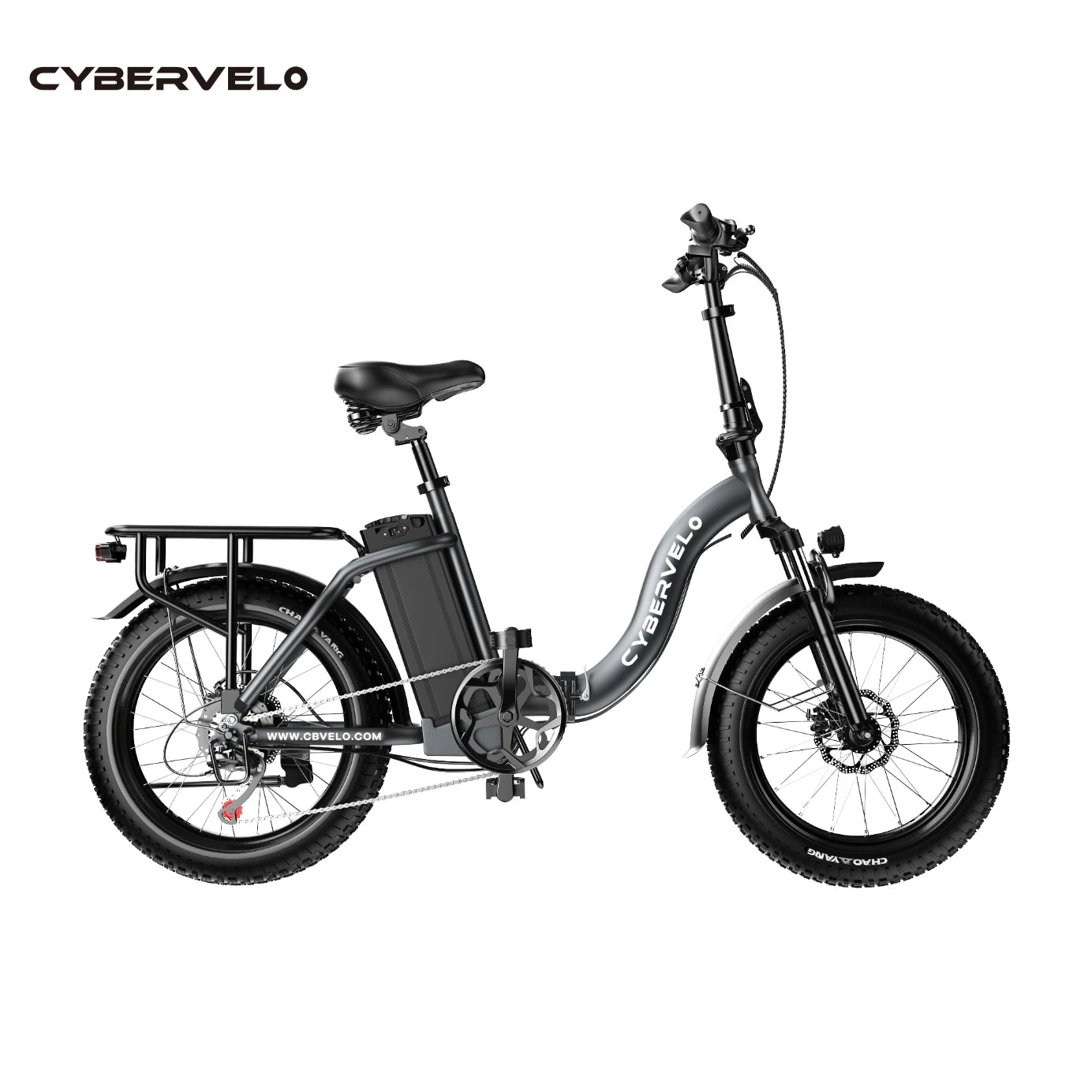 Cybervelo 1000W ebike for adults, 20A Large Removable Battery, Foldable Electric Bike, 20" Fat Tire bike for all Terrain Mars700