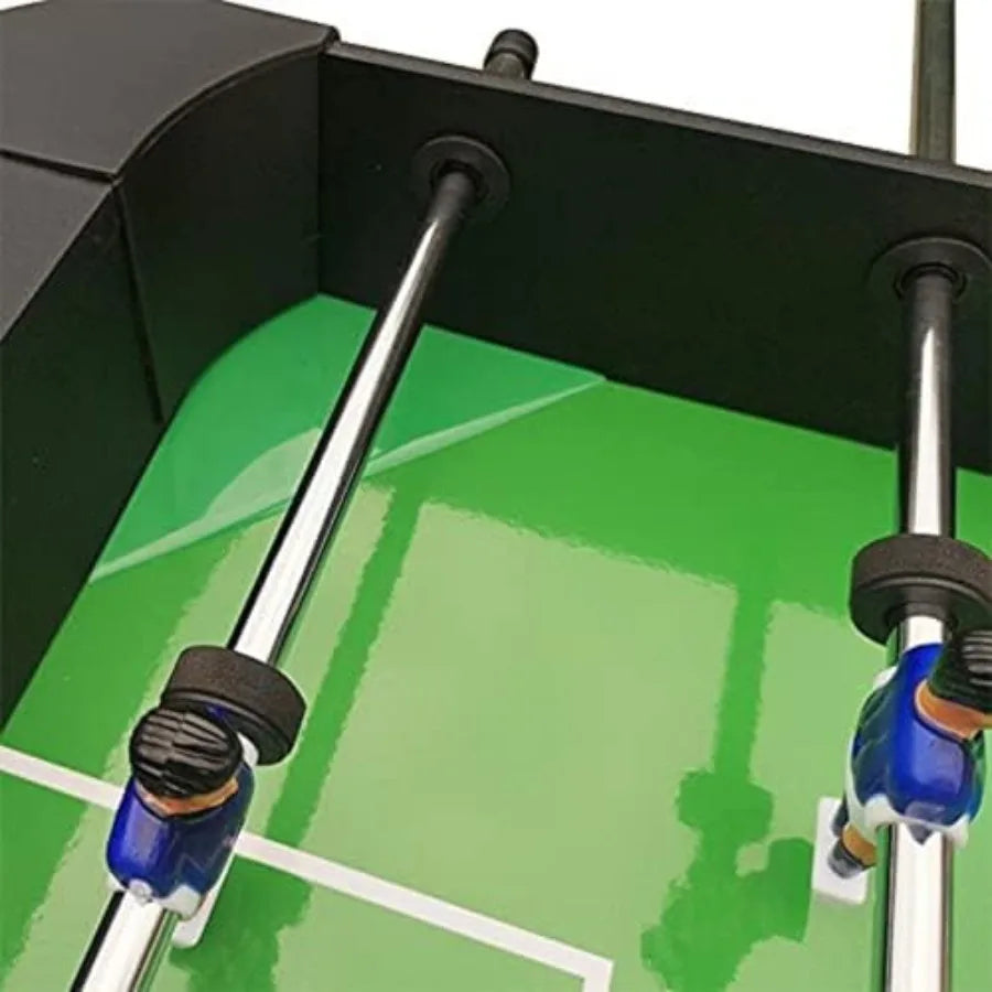 Conquest 48" Foosball Table Black Brown and Gray Compact Indoor Foos Ball Table for Adults and 2 Foosballs Chrome Rods Sliding
