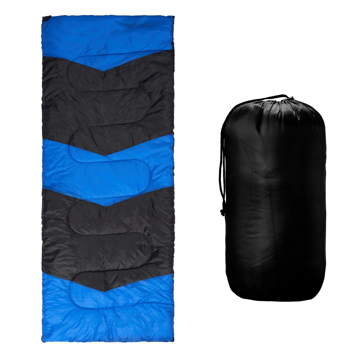 Lightweight Sleeping Bag for Backpacking Hiking Waterproof Compact Envelope Cold Warm Weather Outdoor Portable Blue