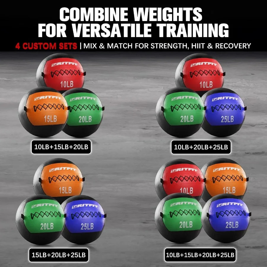 Medicine Ball, Weight Ball, Soft Medicine Ball, Wall Medicine Ball for Exercise and Conditioning Workouts, Fitness Gym Equipment