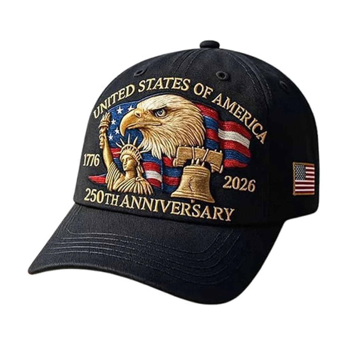 US 250th Anniversary Cap Adjustable Retro Washed Patriotic Cap US 250th Anniversary Tribute Hat for Men Women