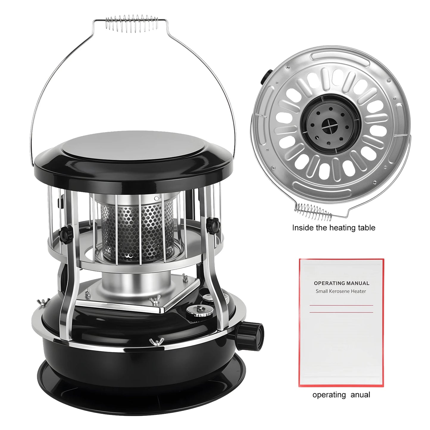 Kerosene Heater, Portable Indoor Kerosene Radiant Heater Kerosene Stove for Camping, Hunting, Cooking