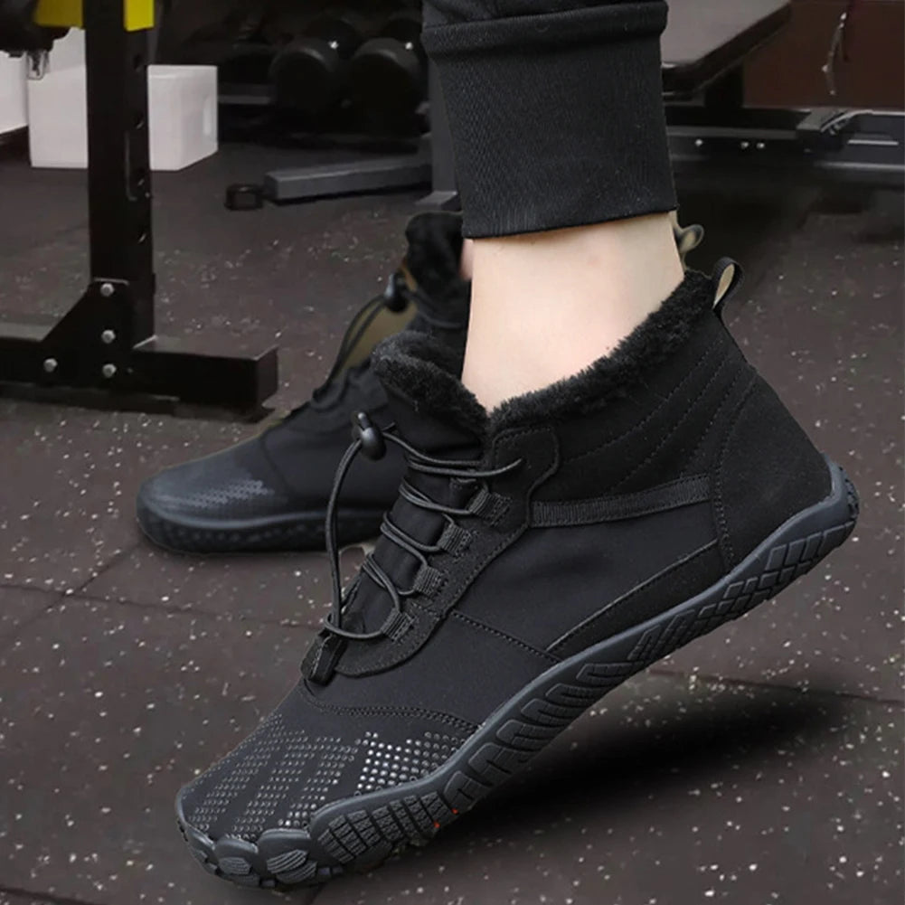 Women Men Winter Booties Warm Outdoor Work Shoes Anti-Slip Male Snow Boots Ankle Shoes for Trekking Climbing Working