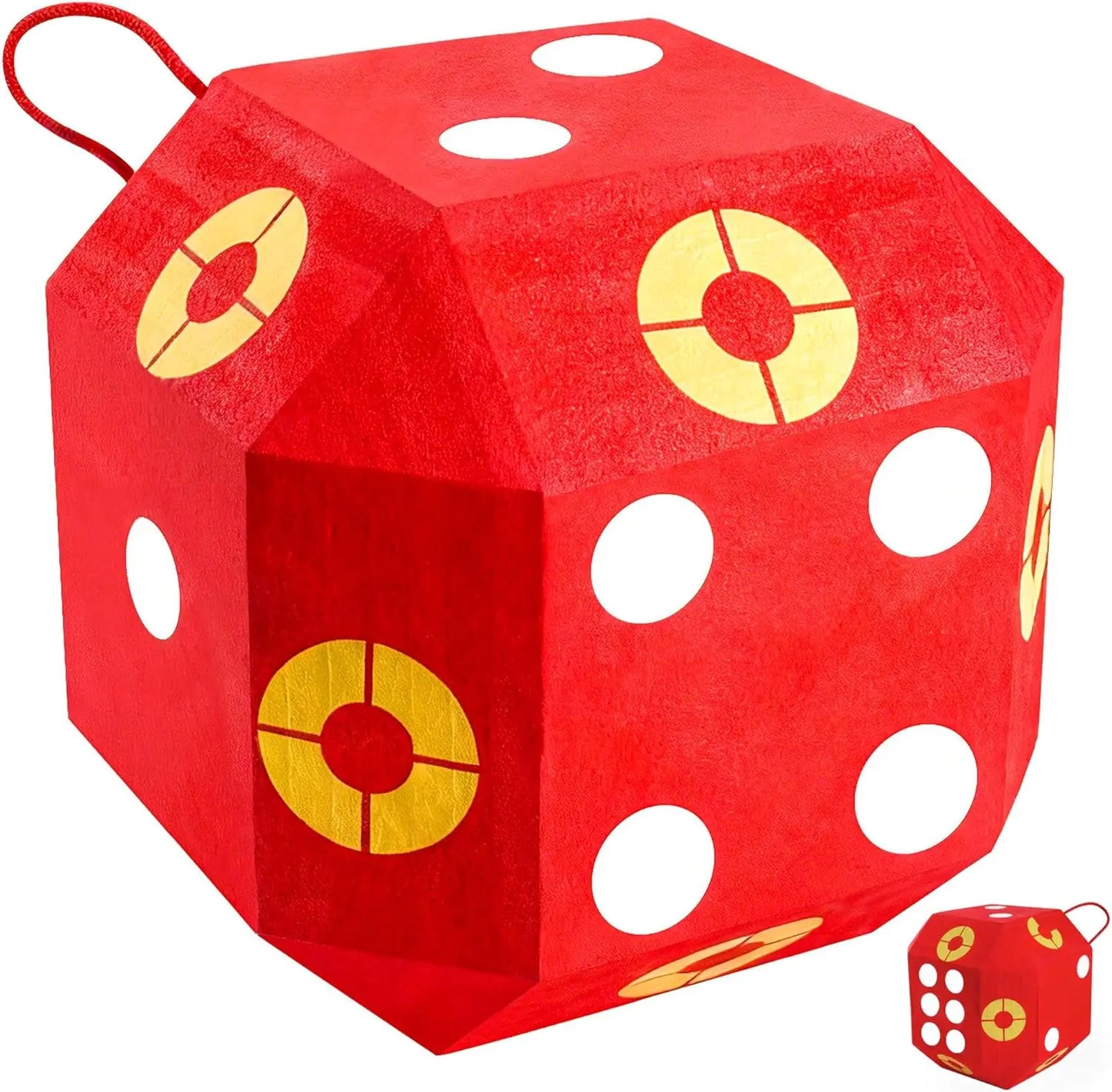 18-Sided Cube Archery Target 32 Bullseyes Portable Backyard Shooting for Broadheads Field Points Easy Arrow Removal Compound Youth Bows with Carrying Handle