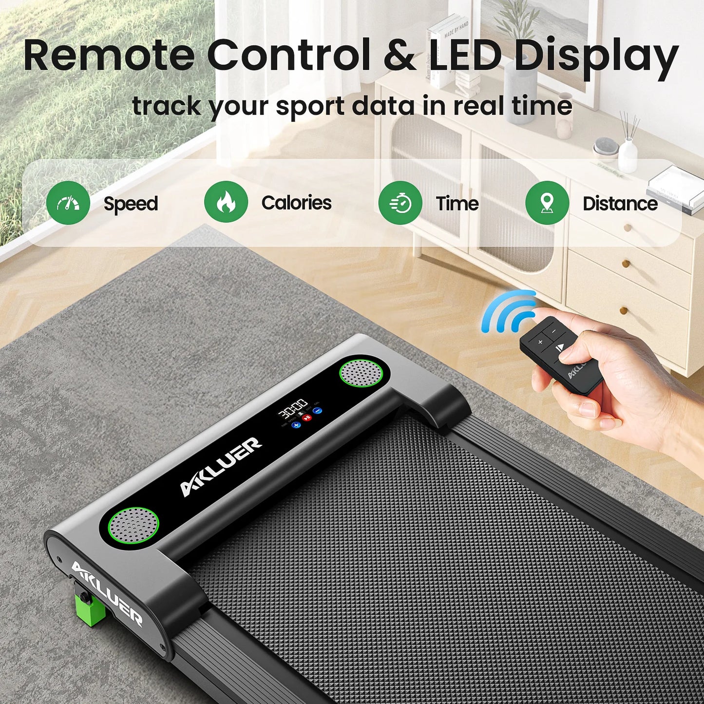Akluer Incline Treadmills for Home,4 in 1 Walking Pad Incline,2.5 HP Under Desk Treadmill,Walking Pad Treadmill with LED Display