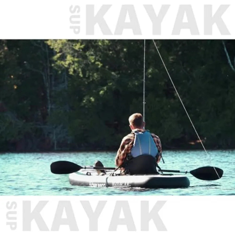 Inflatable Kayak For Fishing And Touring, Pvc Material, Blue Color, Lightweight And Portable With Detachable Seat