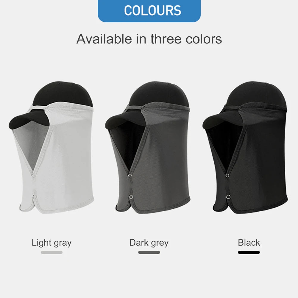 Outdoor Fishing Neck Flap Cap Ice Silk Quick Drying Breathable Sun Protection Neck Flap Cover Sun Cap Fishing Hat