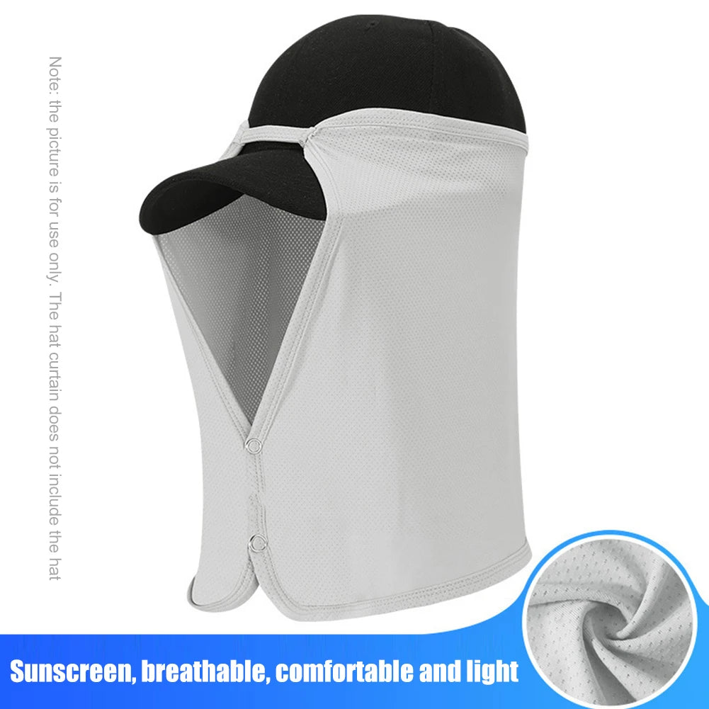 Outdoor Fishing Neck Flap Cap Ice Silk Quick Drying Breathable Sun Protection Neck Flap Cover Sun Cap Fishing Hat